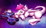  2015 dragon duo equine eyewear fan_character feathered_wings feathers feral glowing goggles hair hooves horn horse hybrid internal licking licking_lips male mammal micro my_little_pony open_mouth pink_hair pony scalie sugahbite tongue tongue_out unicorn wings 