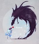  aa2233a apple bow_(weapon) food fruit kindred lamb_(league_of_legends) league_of_legends mask pointy_ears spirit weapon wolf wolf_(league_of_legends) 
