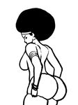  1girl afro animated animated_gif ass ass_shake bouncing_breasts breasts f-zero huge_ass jiggle kate_alen monochrome 