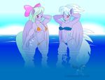  anthro big_breasts bikini breasts clothing cloud_chaser_(mlp) dekomaru duo equine female flitter_(mlp) friendship_is_magic mammal my_little_pony pegasus swimsuit wings 