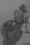  alien bent_over breasts butt female grakata733 hildryn_(warframe) humanoid muscular muscular_female not_furry solo thick_thighs video_games warframe 