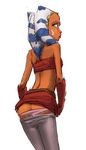  ahsoka_tano alien blue_eyes butt female lips looking_back orange_skin solo star_wars togruta tourbillon tube_top 