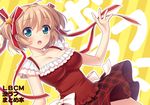  blonde_hair dress green_eyes kamikita_komari little_busters! short_hair solo touon twintails two_side_up 