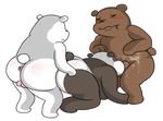  anal anthro anus balls bear blpanda blush butt cartoon_network cute grizzly_(character) grizzly_bear ice_bear male male/male mammal panda panda_(character) polar_bear seed sex sweat we_bare_bears 
