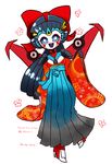  autobot blue_eyes bow high_heels japanese_clothes kimono long_hair ribbon transformers umetarou_(jack_sgt) windblade windblade_(transformers) 