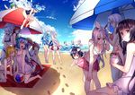  alternate_headwear animal_ears antennae ball bat_wings beach beachball bent_over bikini bikini_skirt bird_wings black_bikini black_eyes black_hair blanket blonde_hair blood blue_bikini blue_eyes blue_hair blue_sky book bow bowl braid breasts brown_eyes bunny_ears cirno cleavage closed_eyes cloud collarbone competition_swimsuit daiyousei day demon_girl demon_wings eating fairy_wings fang flandre_scarlet flat_chest footprints frilled_bikini frills fujiwara_no_mokou green_bikini green_eyes green_hair hair_bow hair_ribbon hand_on_breast hat head_wings hong_meiling houraisan_kaguya ice ice_wings imperishable_night inaba_tewi innertube izayoi_sakuya kamishirasawa_keine kneeling koakuma large_breasts long_hair looking_at_viewer multiple_girls mystia_lorelei no_hat no_headwear nosebleed ocean one-piece_swimsuit open_mouth outdoors outstretched_arms parasol patchouli_knowledge pink_bikini pink_hair pink_swimsuit ponytail purple_eyes purple_hair reading red_bikini red_eyes reisen_udongein_inaba remilia_scarlet ribbon rumia school_swimsuit shaved_ice short_hair side_ponytail silver_hair sitting skirt skirt_lift skirt_pull skirt_tug sky small_breasts splashing striped striped_bikini striped_swimsuit swimsuit team_9 the_embodiment_of_scarlet_devil touhou twin_braids umbrella uu_uu_zan very_long_hair wings wriggle_nightbug yagokoro_eirin 