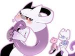  artist_request head_tail mega_mewtwo_y mega_pokemon mew mewtwo nintendo no_humans pokemon pokemon_(anime) 