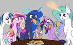  2015 brother brother_and_sister cute dragon eating equine female feral food friendship_is_magic horn husband_and_wife male mammal my_little_pony princess_cadance_(mlp) princess_celestia_(mlp) princess_luna_(mlp) shining_armor_(mlp) sibling silfoe sister spike_(mlp) taco twilight_sparkle_(mlp) unicorn winged_unicorn wings 