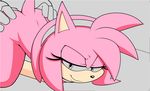  amy_rose anthro bedroom_eyes butt clothing duo female gloves half-closed_eyes hedgehog jammiez looking_at_viewer male male/female mammal nude penetration sex simple_background smile sonic_(series) 