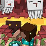  dr.bug ghasts magma_cube minecraft nether pigmans steve video_games 
