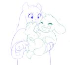  :3 asriel_dreemur barefoot caprine carrying clothing cute eyes_closed female goat horn laugh male mammal monster mother mother_and_son open_mouth parent smile son tickling toriel undertale zonkpunch 