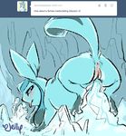  anus ass_up blue_body blue_fur blush butt canine cave chubby eeveelution female feral fur glaceon ice jelly jelly_(artist) long_ears mammal masturbation nintendo paws pok&eacute;mon pussy pussy_juice raised_tail solo tongue tongue_out video_games 
