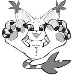  anthro anus barefoot between_toes clothing digimon digital_media_(artwork) feline female gatomon gloves greyscale holding_feet legs_up looking_at_viewer lying mammal monochrome mostly_nude nipples on_back open_mouth paperclip_(artist) pawpads presenting presenting_pussy pussy smile spread_legs spreading 