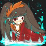  amu ashley_(warioware) black_hair dress long_hair red_eyes solo twintails warioware 