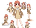  artist_request blush braid character_sheet closed_eyes dress hair_over_eyes jewelry mabinogi necklace pendant red_eyes red_hair scarf short_hair smile translation_request triona twin_braids 