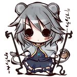  animal_ears basket chibi itotin mouse mouse_ears mouse_tail nazrin short_hair solo tail touhou 