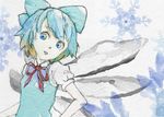  bad_id bad_pixiv_id cirno fusuma_(chottomatte) solo touhou traditional_media watercolor_(medium) 