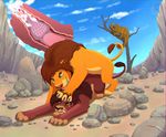  anal animal_genitalia barbs butt cum cum_in_ass cum_inside del.kon disney feline feline_penis feral from_behind internal kopa kovu lion male male/male mammal penis the_lion_king 