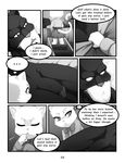 anthro blush charle comic darkmirage exceed fairy_tail female male monochrome pantherlily penis text 