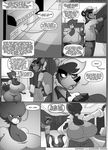  2015 anthro avian big_breasts bird breasts busty_bird canine cleavage clothed clothing comic dialogue english_text female fox huge_breasts hyper hyper_breasts jaeh male mammal text 