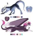  adoptable auction blush digitoxici dragon female feral hair horn open_mouth scalie solo tongue tongue_out 