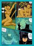  anthro batman batman_(series) big_breasts breasts catwoman chest_tuft comic dialogue english_text female fur licking locofuria nipples open_mouth selina_kyle_(character) text tongue tongue_out transformation tuft tygrus_(character) yawn yellow_eyes 