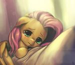  2015 bed equine female fluttershy_(mlp) friendship_is_magic hair horse long_hair mammal mrs1989 my_little_pony pony safe solo wings 
