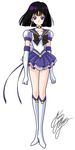  bishoujo_senshi_sailor_moon black_hair boots bow brooch brown_bow choker elbow_gloves full_body gloves jewelry knee_boots magical_girl marco_albiero pleated_skirt purple_bow purple_eyes purple_sailor_collar purple_skirt sailor_collar sailor_saturn sailor_senshi_uniform short_hair signature skirt smile solo standing star star_choker super_sailor_saturn_(stars) tiara tomoe_hotaru white_background white_footwear white_gloves 