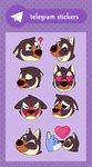  &lt;3 angry canine chibi confusion cute dog drooling emoji emotes emoticon frown happy invalid_tag junga kissing love male mammal one_eye_closed sad saliva sleeping sleepy smile smooch stickers telegram wink 