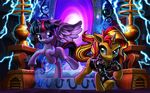  2015 clothing equestria_girls equine female friendship_is_magic hair harwick horn jacket mammal multicolored_hair my_little_pony portal sunset_shimmer_(eg) twilight_sparkle_(mlp) unicorn winged_unicorn wings 