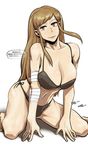 bikini black_bikini breasts brown_eyes brown_hair character_request geukji_high huh_il korean large_breasts long_hair smile solo special_martial_arts_extreme_hell_private_high_school swimsuit 