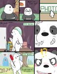  bear bed black_fur brown_fur comic dating_profile dialogue drawing excited fur graft_(artist) ice_bear internet male mammal panda panda_(character) smile we_bare_bears white_fur 