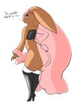  anthro boots clothing flat_chested footwear girly high_heels lopunny male mcnasty nintendo penis pink_eyes pok&eacute;mon video_games 
