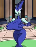  alien animated big_breasts bouncing_breasts breasts clothing dboy eyes_closed female gloves huge_breasts lips ratchet_and_clank solo video_games wide_hips 