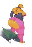  2015 anthro big_breasts big_butt big_lips breasts butt chair chubby clothed clothing corset female gloves huge_breasts huge_butt lizard reptile scalie shamefulgrossthings_(artist) solo spandex voluptuous 