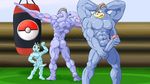  abs balls butt erection flexing humanoid_penis lonethought machamp machoke machop male muscular nintendo nipples penis pok&eacute;mon video_games 