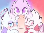  &lt;3 :3 angel blush demon ekirby erection fan_character fari fellatio female first_person_view flipnote gkirby group halo human kirby kirby_(series) kissing licking male male/female mammal nintendo oral penis pupom sex shinyeevee tongue tongue_out video_games wings 