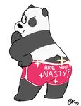  anthro bear butt genchi male mammal one_eye_closed panda panda_(character) solo we_bare_bears wink 