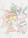  2006 abdominal_bulge armor balls breasts cum cum_inside dark-moltres drooling female male male/female open_mouth penis purple_eyes red_eyes saliva tongue tongue_out 