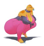  big_breasts big_butt big_lips breasts butt choker chubby clothed clothing corset female gloves huge_butt lizard reptile scalie shamefulgrossthings_(artist) spandex voluptuous 