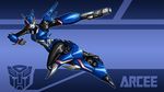  arcee blue_eyes crovirus english_text female machine robot solo text transformers transformers_prime 