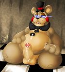  animatronic anthro balls bear chubby cum cum_on_balls cum_on_body cum_on_ground cum_on_hand cum_on_penis cum_on_stomach erection five_nights_at_freddy&#039;s five_nights_at_freddy&#039;s_2 fronnie glowing glowing_eyes half-closed_eyes hat inside looking_down machine male mammal nude on_floor open_mouth penis robot sitting solo teeth thick_thighs toy_freddy_(fnaf) uncut video_games 
