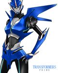  arcee blue_eyes female looking_at_viewer machine robot solo transformers transformers_prime 