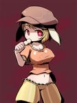  animal_ears blonde_hair breasts bunny_ears cameltoe cleavage collarbone eating food groin hakika hips image_sample large_breasts looking_at_viewer midriff mochi navel pixiv_sample red_eyes ringo_(touhou) short_hair shorts skewer solo stick striped striped_shorts touhou wagashi 