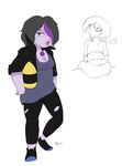  amethyst_(steven_universe) big_butt big_hero_6 butt dogma english_text female fusion gogo_tomago looking_at_viewer looking_back purple_eyes purple_lips purple_skin steven_universe text 