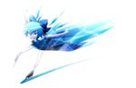  bad_id bad_pixiv_id blue_eyes blue_hair bow cirno hair_bow ice ice_skating ice_wings pose shimizu_pem short_hair skating solo touhou wings 