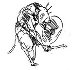  anthro line_art male mammal rat rodent shield skaven sketch solo warhammer_(franchise) warhammer_fantasy_battles weapon 