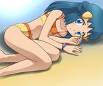  awa blue_eyes blue_hair blush dawn hikari_(pokemon) lowres nintendo pokemon 