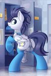  2015 animal_genitalia animated anus arm_warmers backsack balls blue_hair bodysuit butt clothed clothing cutie_mark deviousember equine flaccid friendship_is_magic grey_penis hair hooves horse horsecock inside legwear looking_back male mammal my_little_pony open_mouth penis pony raised_tail shinodage skinsuit soarin_(mlp) solo thigh_highs tongue white_skin wings wonderbolts_(mlp) 