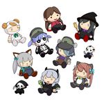  animal_costume animal_ears arare_(kantai_collection) arashio_(kantai_collection) asagumo_(kantai_collection) asashio_(kantai_collection) bandages black_cat black_hair blonde_hair blue_hair broom brown_hair cape cat cat_costume cat_ears character_doll death_(entity) demon_girl fangs formal frankenstein's_monster friday_the_13th grim_reaper hat hockey_mask jason_voorhees kantai_collection kasumi_(kantai_collection) long_hair machete mask michishio_(kantai_collection) multiple_girls mummy_costume necktie ooshio_(kantai_collection) polearm rattle scythe short_hair short_twintails silver_hair skull stuffed_toy suit tail trident tun twintails vampire_costume weapon werewolf wings witch witch_hat yamagumo_(kantai_collection) 